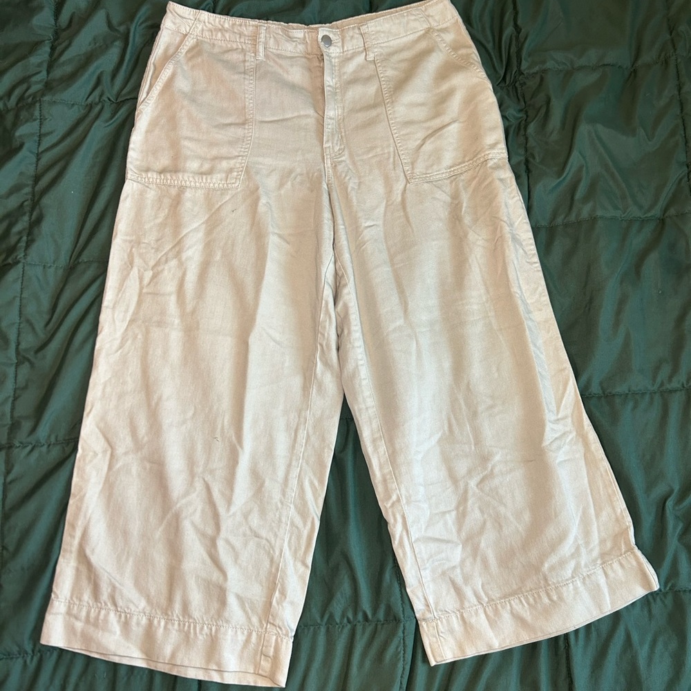 Women’s Wide-Leg Crop pants — Cream